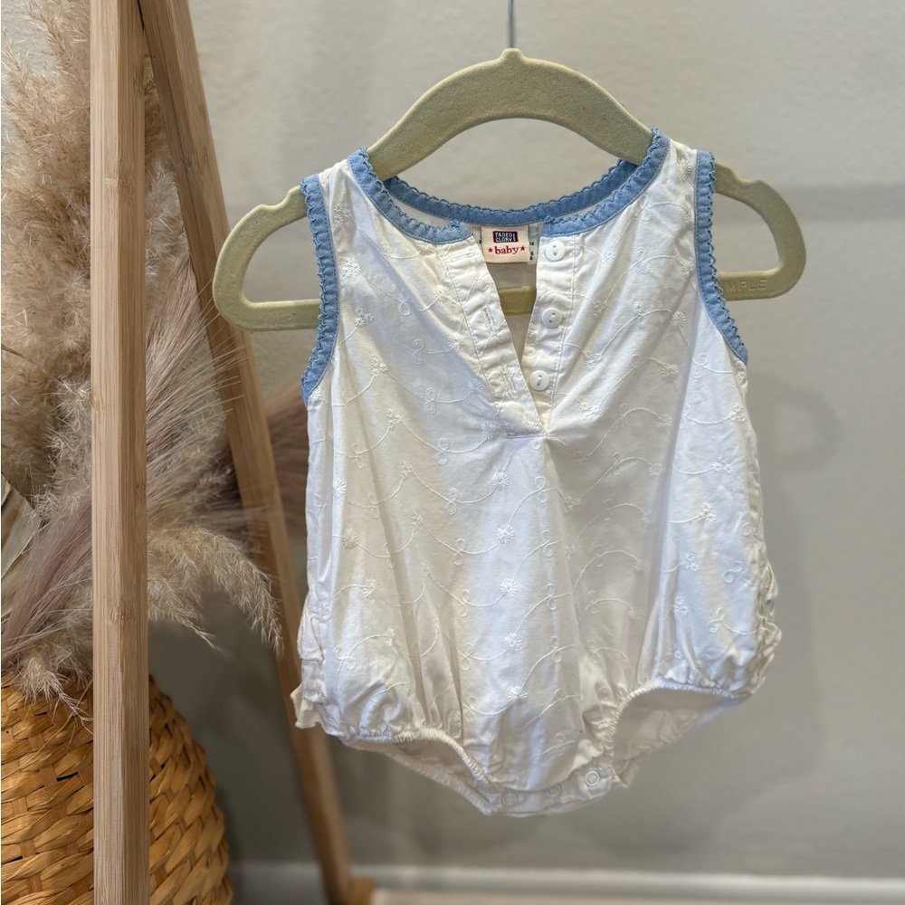 RARE Vintage Faded Glory Ruffle Romper